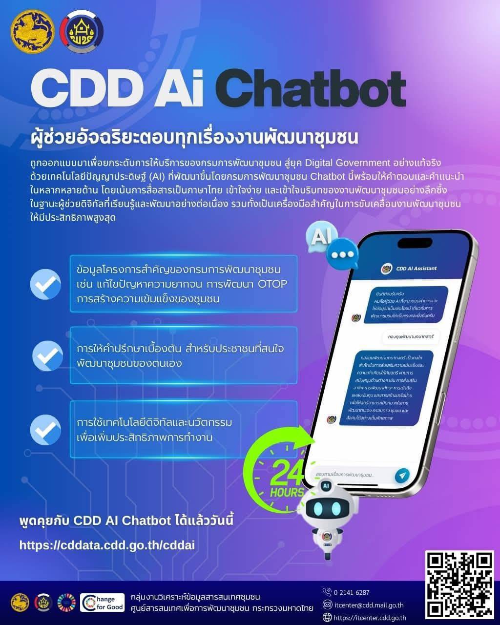 ☘️ประชาสัมพันธ์แพลตฟอร์ม CDD AI และข้อมูลเชิงลึกสำหรับพัฒนากร หน่วยงานและชุมชน ครบในที่เดียว📢📲✨